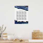 Schema van marinesets en goudbont poster (Keuken)