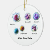 Schema van witte bloedcellen Leukocyten Keramisch Ornament (Links)