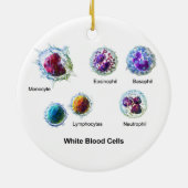 Schema van witte bloedcellen Leukocyten Keramisch Ornament (Achterkant)