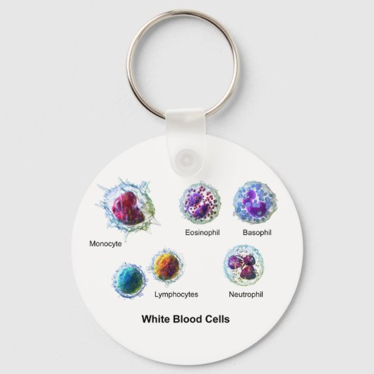 Schema van witte bloedcellen Leukocyten Sleutelhanger (Voorkant)
