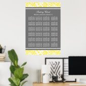 Schema voor alfabetische gele schade poster (Thuiskantoor)