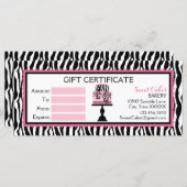 Schema voor bakkerij met Zebra Print Cake (Voorkant / Achterkant)