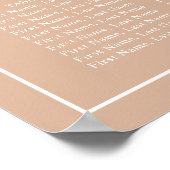 Schema voor Blush Roze Arch Minimalistisch Baptism Poster (Hoek)