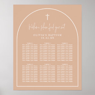 Schema voor Blush Roze Arch Minimalistisch Baptism Poster
