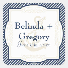 Schema voor buisvormige binnenbekleding vierkante sticker