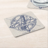 Schema voor millary Sphere Vierkante Kartonnen Onderzetter (Schuin)