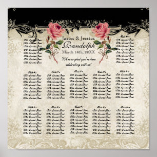 Schema voor Rozen met barokbestendige stijl Poster