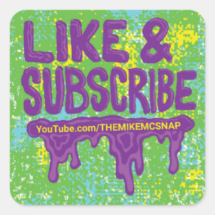 Schema voor YouTube-sticker Vierkante Sticker