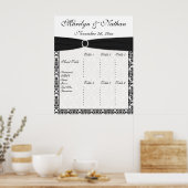 Schema voor zwarte en witte beelden poster (Keuken)