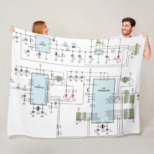 SCHEMATIEK FLEECE DEKEN