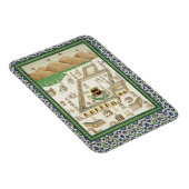 Schematisch Uitzicht van Mekka, met de Qua'bah, va Magneet (Rechterzijde)