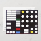 Schematische samenstelling, abstracte kunst briefkaart (Voorkant / Achterkant)