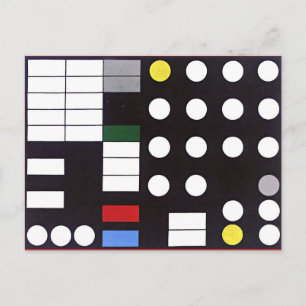 Schematische samenstelling, abstracte kunst briefkaart