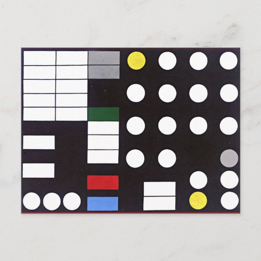 Schematische samenstelling, abstracte kunst briefkaart (Voorkant)