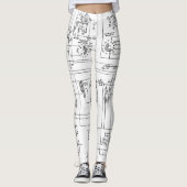 Schematische vacuümbuis leggings (Voorkant)