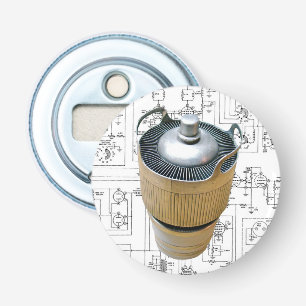 Schematische vormgeving voor keramische zendbuizen button flesopener