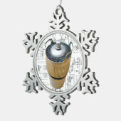 Schematische vormgeving voor keramische zendbuizen tin sneeuwvlok ornament (Rechts)