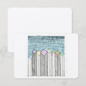 schematische wolkenkrabbers notitiekaartje (Voorkant / Achterkant)