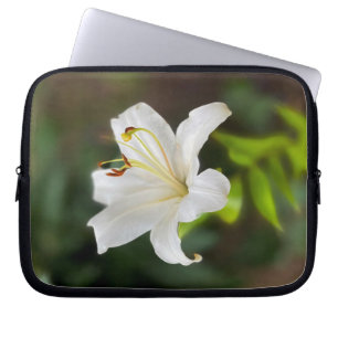Schemer witte lelie laptop sleeve
