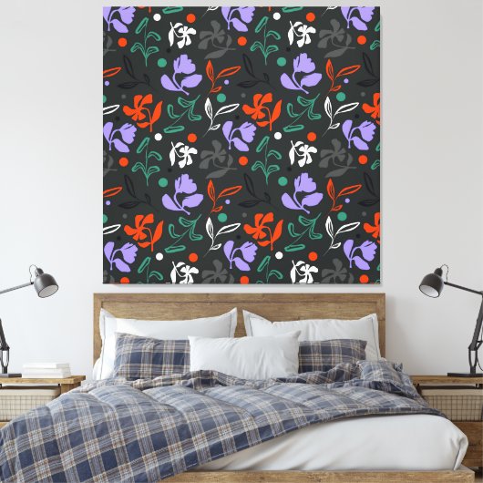 schemerflora canvas afdruk (Insitu (Slaapkamer))