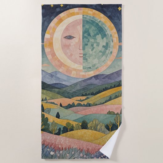 schemerheuvel strandlaken (Voorkant)