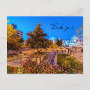 Schemering bij Park Central Square Bedankt briefka Briefkaart