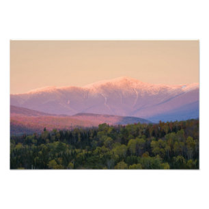 Schemering en Mount Washington in New Hampshire's Foto Afdruk