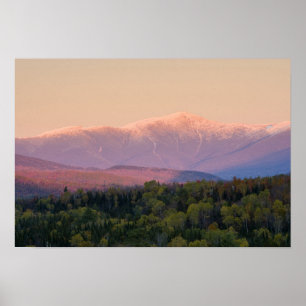 Schemering en Mount Washington in New Hampshire's Poster