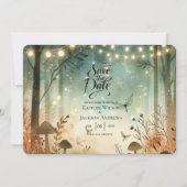Schemering Fluisteringen van het Bos Bruiloft Save The Date (Voorkant)