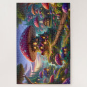 schemering in paddestoel stad legpuzzel (Verticaal)