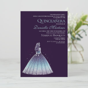 schemering Paarse quinceañera meisje Kaart