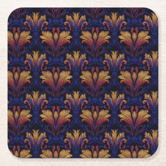 schemerweelde vierkante kartonnen onderzetter (Voorkant)