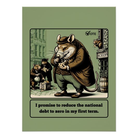 Scheming Tails: De medeplichtige rat politicus Perfect Poster (Voorkant)