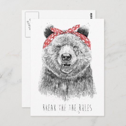 Schending van de regels briefkaart (Voorkant / Achterkant)