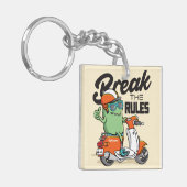 Schending van de regels sleutelhanger (Voorkant Links)
