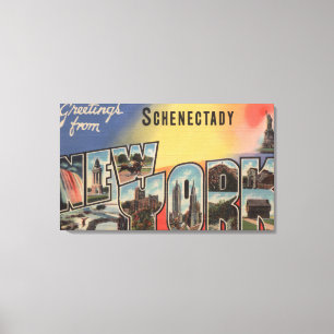 Schenectady, New York - de Grote Schrijfscènes Canvas Afdruk