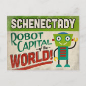 Schenectady New York Robot - Funny Briefkaart (Voorkant)