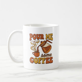 Schenk Me Wat Koffie Retro Typografie Design – Vin Koffiemok