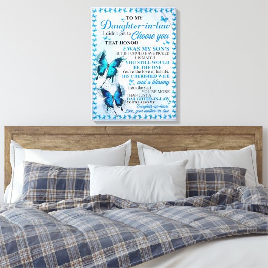 Schenkje voor schoondochter canvas afdruk (Insitu (Slaapkamer))