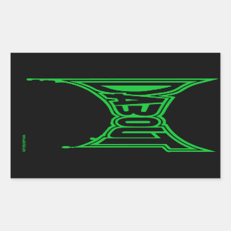 "Schep uit" Stickers, glanzend Rechthoekige Sticker