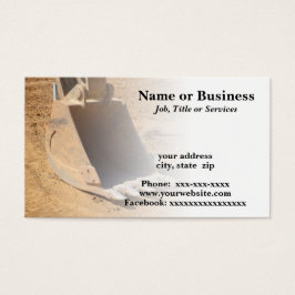 Schep voor een backhoe visitekaartje