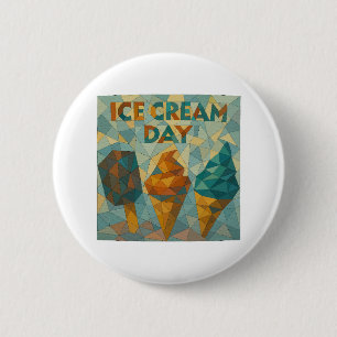 Schep Vreugde – Het is Ijsdag! Ronde Button 5,7 Cm