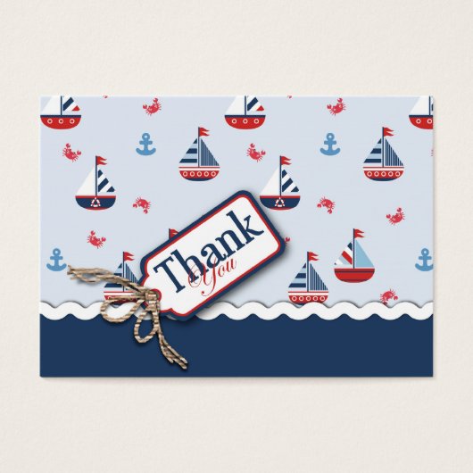 Schepen Ahoy! TY Gift Label Visitekaartje (Voorkant)