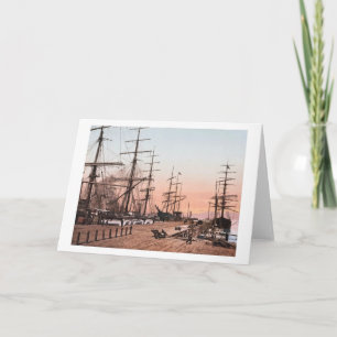 Schepen bij de Werven bij circa 1900 van San Kaart