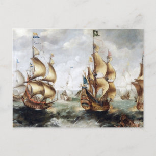 Schepen bij zee 1632 briefkaart