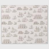 schepen cadeaupapier (Vlak)