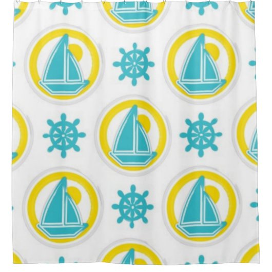 Schepen Douchegordijn (Voorkant)