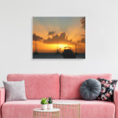 Schepen en soennitische zeebaars canvas afdruk (Insitu (Woonkamer))