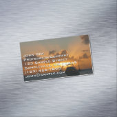 Schepen en soennitische zeebaars magnetisch visitekaartje (Voorbeeld)