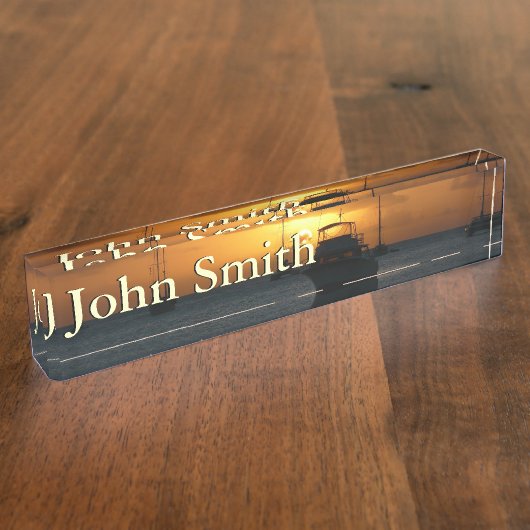 Schepen en soennitische zeebaars naambordje (Zijkant)